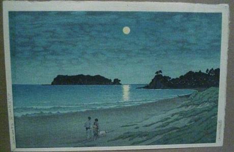 川瀬巴水: Shichiri Beach in Soshu - Japanese Art Open Database
