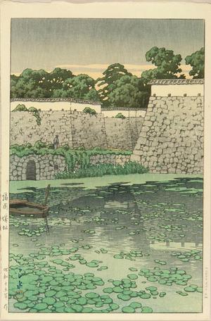 Japanese Print "Site of Fukuoka Castle — 福岡城址" by Kawase Hasui, 川瀬巴水 (Kawase Hasui (川瀬巴水))