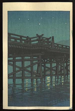 Kawase Hasui: Uji Bridge - Japanese Art Open Database