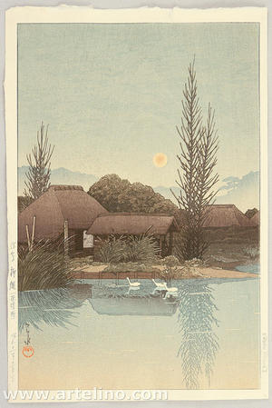 Kawase Hasui: Ukijima, Ryujo, Ibaragi, Ukishima- Yanaginawa - Japanese Art Open Database