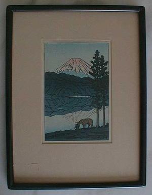 Kawase Hasui: Unknown, Fuji lake horse - Japanese Art Open Database