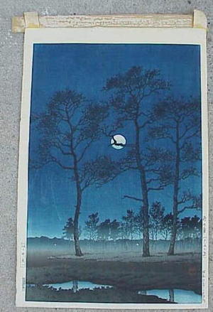 Kawase Hasui: Winter Moon at Toyamagahara — 戸山ヶ原 - Japanese Art Open Database