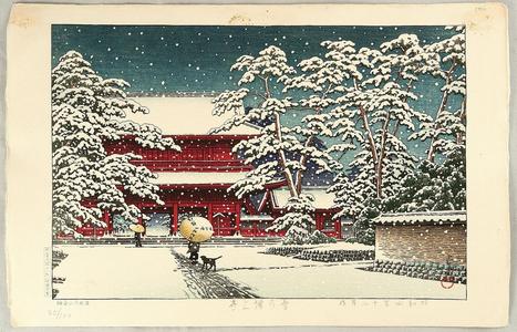 Kawase Hasui: Zojoji Temple in Snow - Japanese Art Open Database