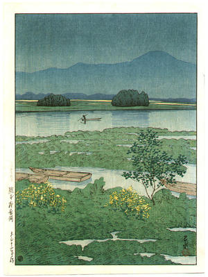 Kawase Hasui: Lake Ezu - Japanese Art Open Database