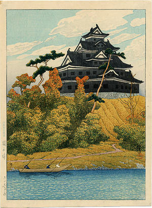 川瀬巴水: Okayama Castle - Japanese Art Open Database