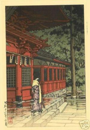 川瀬巴水: Hie Shrine, Tokyo, After a Shower — 日枝神社 - Japanese Art Open Database