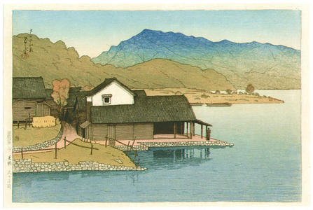 川瀬巴水: Lake Kugushi- Wakasa - Japanese Art Open Database