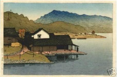 Kawase Hasui, 川瀬巴水 (Kawase Hasui (川瀬巴水))による浮世絵「Lake Kugushi- Wakasa」