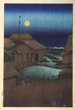 川瀬巴水: Mishima River - Japanese Art Open Database