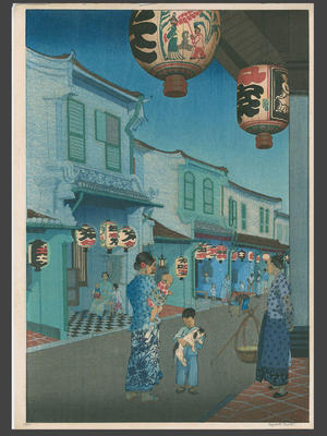 Keith Elizabeth: New Years Lanterns Malacca Morning - Japanese Art Open Database
