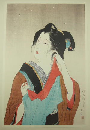 Kaburagi Kiyokata: Light Snowfall - Japanese Art Open Database