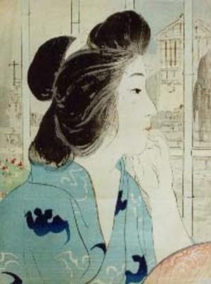 Kaburagi Kiyokata: Onsen in the Evening — いで湯の夕べ - Japanese Art Open Database