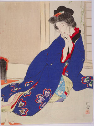 Kaburagi Kiyokata: Woman by a Window — 窓辺の女 - Japanese Art Open Database