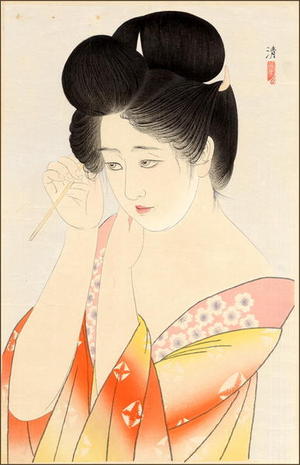 Kiyoshi Kobayakawa: Hair — 髪 - Japanese Art Open Database