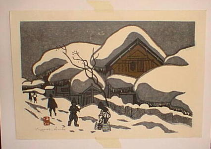 Kiyoshi Saito: Unknown, snow scene - Japanese Art Open Database