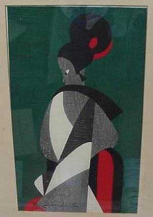 Kiyoshi Saito: Woman - Bunraku 1 - Japanese Art Open Database