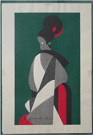 Kiyoshi Saito: Woman - Bunraku 1 - Japanese Art Open Database