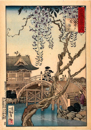 小林清親: Tenmagu shrine at Kameido - Japanese Art Open Database