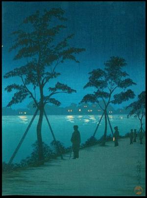小林清親: Night Scene at Sumida River - Japanese Art Open Database