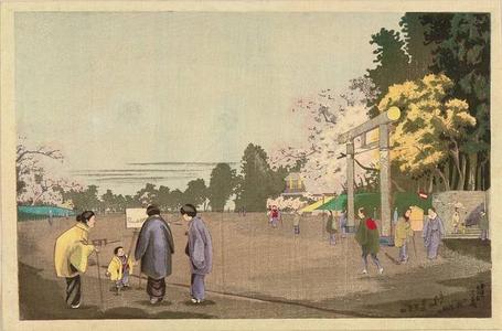 Kobayashi Kiyochika: A Painter Sketching at Ueno Park — 上野公園画家写生図 - Japanese Art Open Database