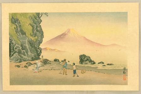 Kobayashi Kiyochika: Morning Fuji at Okitsu — 興津の朝富士 - Japanese Art Open Database