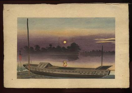 Kobayashi Kiyochika: Sunset on the Ayase River — 綾瀬川の夕・ Ayasegawa no Sekiyo - Japanese Art Open Database