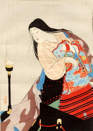 Kobori Tomoto: Heian Court Bijin and Armour - Japanese Art Open Database
