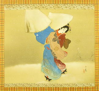 Koharu: Large Snowflakes — 牡丹雪 - Japanese Art Open Database