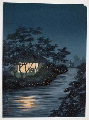 古峰: Fireflies at night - Japanese Art Open Database