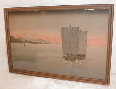 古峰: Sunset on Suruga bay - Japanese Art Open Database