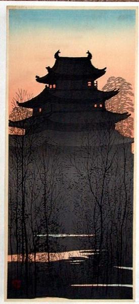 Konen Uehara: Nagoya castle - Japanese Art Open Database