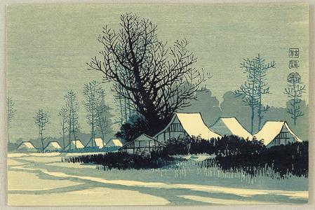 Konen Uehara: Village Snow Scene - Japanese Art Open Database