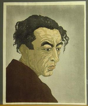 Onchi Koshiro: Portrait of Hagiwara Sakutaro, author of Ice Island - Japanese Art Open Database