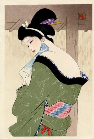 Kotobuki: Bijin with Bare Back - Japanese Art Open Database