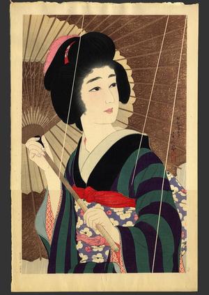 鳥居言人: Ame- Rain — 雨 - Japanese Art Open Database