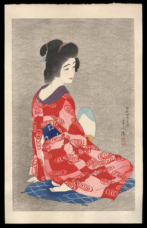 Japanese Print "Nagajuban- Long Undergarment — 長襦袢" by Torii Kotondo, 鳥居言人 (Torii Kotondo (鳥居言人))