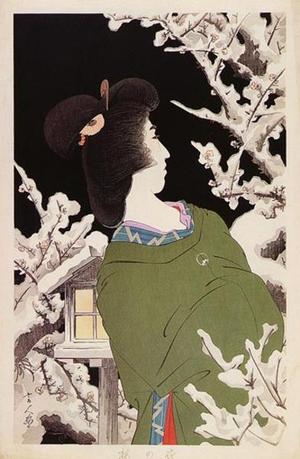 鳥居言人: Plum Blossoms at Night — 夜の梅 - Japanese Art Open Database
