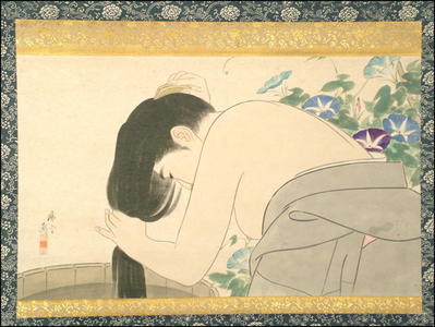 鳥居言人: Washing Her Hair - Japanese Art Open Database