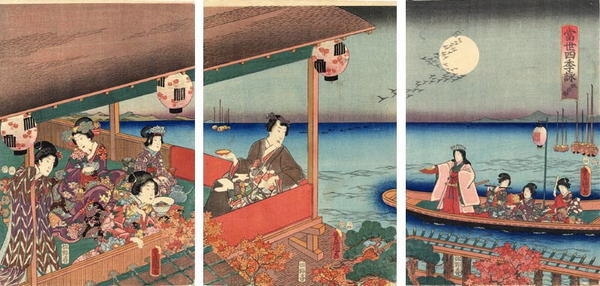 Utagawa Kunisada: Homing Geese - Japanese Art Open Database