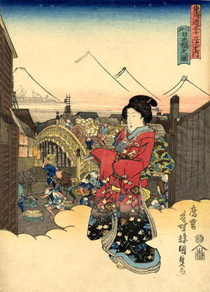 Utagawa Kunisada: Nihonbashi — 江戸日本橋 - Japanese Art Open Database