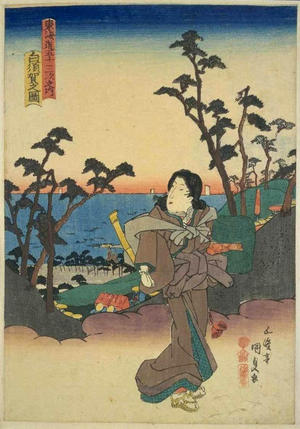 Utagawa Kunisada: Unknown title — 白須賀 - Japanese Art Open Database