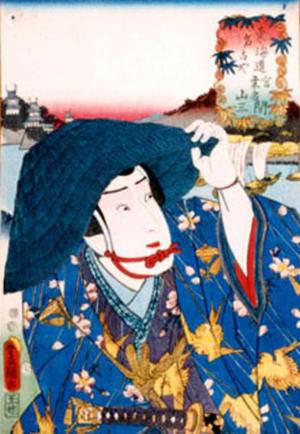 Japanese Print "Unknown title" by Utagawa Kunisada, 歌川国貞 (Kunisada 1 Utagawa (1786-1865)- Toyokuni 3 (歌川国貞-豊国三代))