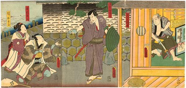 Utagawa Kunisada, 歌川国貞 (Kunisada 1 Utagawa (1786-1865)- Toyokuni 3 (歌川国貞-豊国三代))による浮世絵「kabuki」