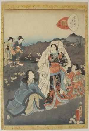 Utagawa Kunisada: Unknown title — 紅梅 - Japanese Art Open Database