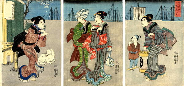 Utagawa Kuniyoshi: Bijin and Boats - Japanese Art Open Database