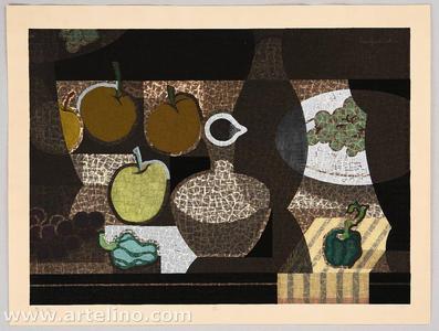 Mabuchi Toru: Vase and Pears - Japanese Art Open Database