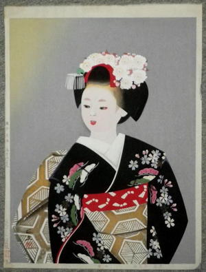 Masao Ebina: Girl in Kimono - Japanese Art Open Database