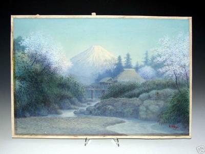 Matsu M: Farmlet by Mt Fuji in Spring - Japanese Art Open Database