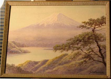 Matsumoto Y: Mt Fuji viewed from above lake - Japanese Art Open Database