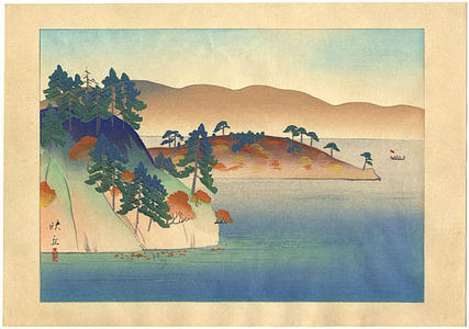 Matsuoka Eikyu: Lake Towada — 十和田湖 - Japanese Art Open Database